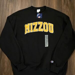 Champion Black and Gold Mizzou Crewneck Sweater